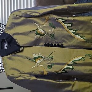 Uyen Gold Embroided Jacket M/L Womens Jacket (Elena #11) From Vietnam